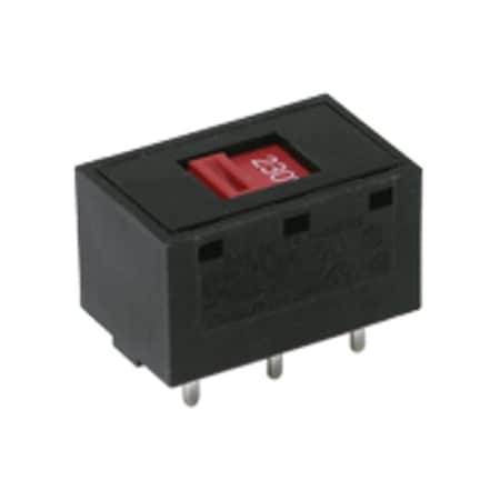C&K Components Slide Switch, Dpst, Latched, 4A, 28Vdc, Quick Connect Terminal, Panel Mount V80102SS05Q